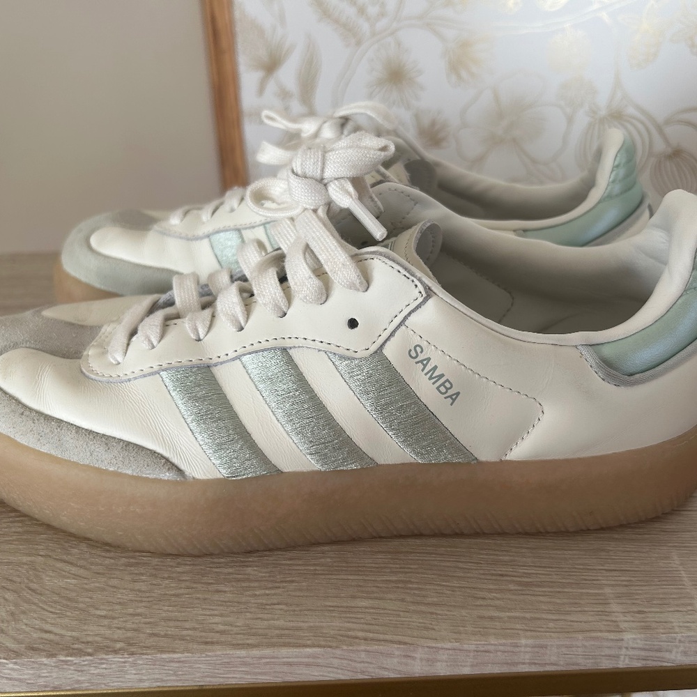 adidas Samba White and Gray Sneakers